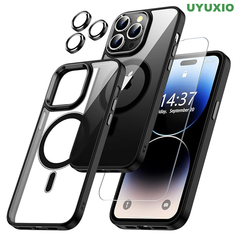 Phone Cases Brand - Clear Black Magnetic Case for iPhone