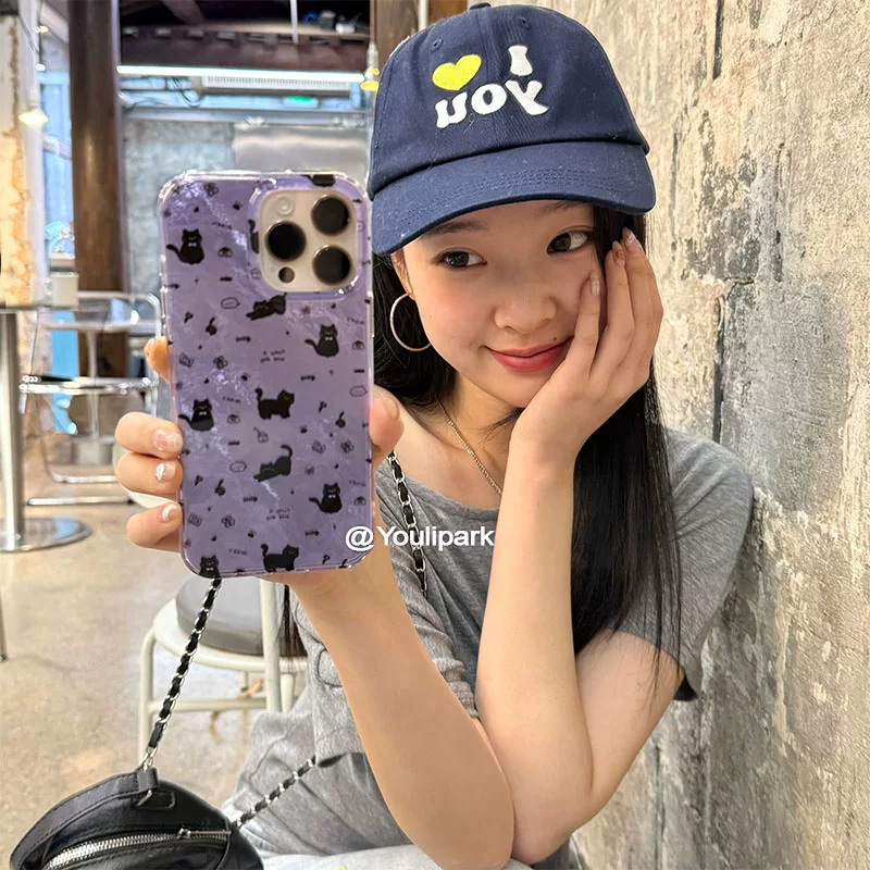 Phone Cases Y2K - Ins Cute Girl Flower Purple Full