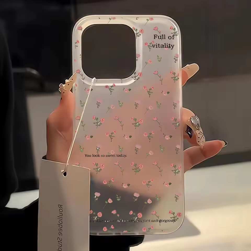 Phone Cases Y2K - Oil Painting Flower Design Print Phone
