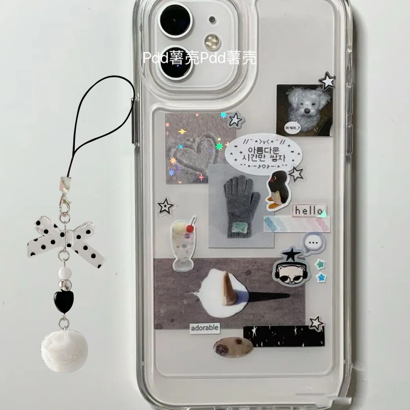 Phone Cases Y2K - Penguin Dog Korean Ins Simple Collage