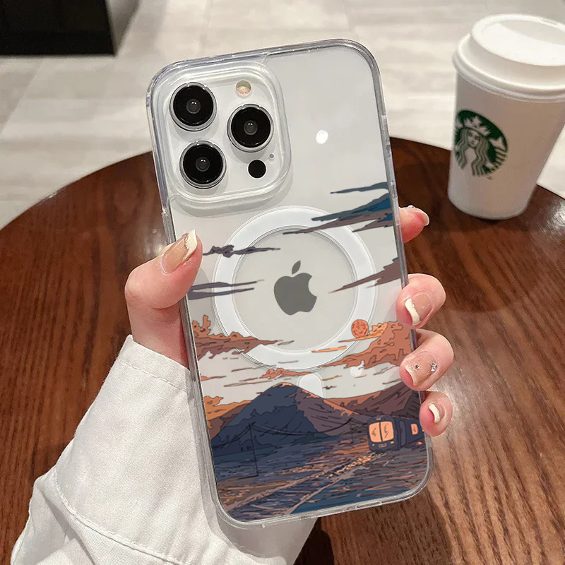 Phone Cases For Iphone 12 Pro Max - Sunset Pattern Fashion Phone Case For