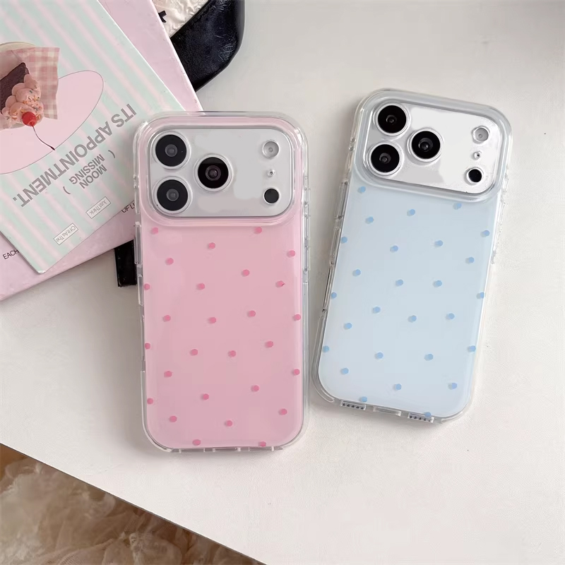 Phone Cases Pink - Korean Ins Girl Simple Blue Pink