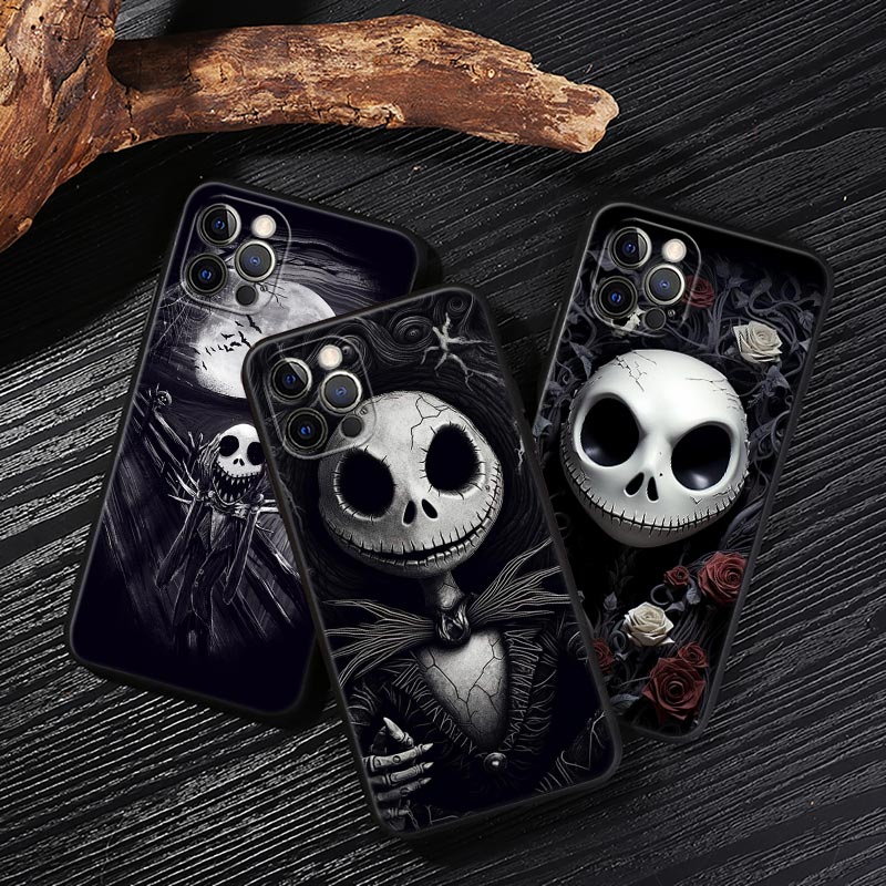 Phone Cases For Iphone 12 Pro Max - Jack Skellington Black Art Disney Case