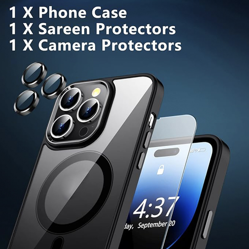 Clear Black Magnetic Case for  - مراجعة Phone Cases Brand وسعره