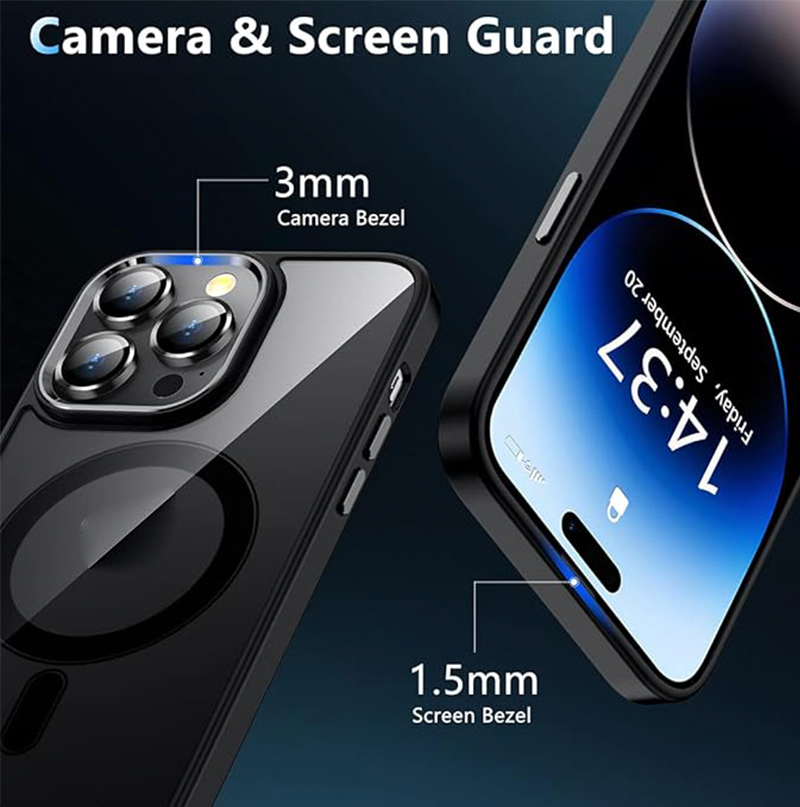 Clear Black Magnetic Case for  - مراجعة Phone Cases Brand وسعره