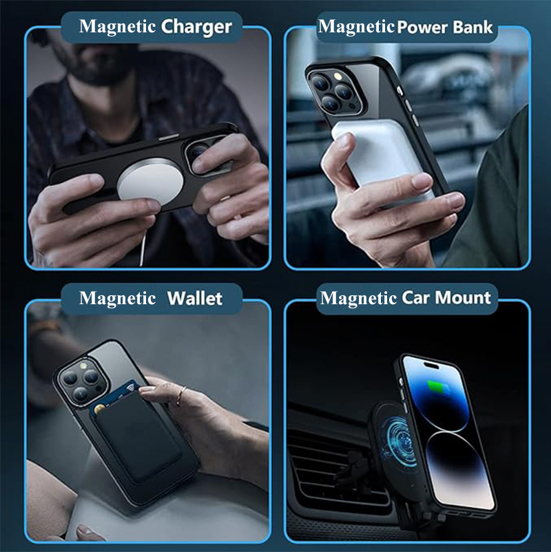 Clear Black Magnetic Case for  - مراجعة Phone Cases Brand وسعره