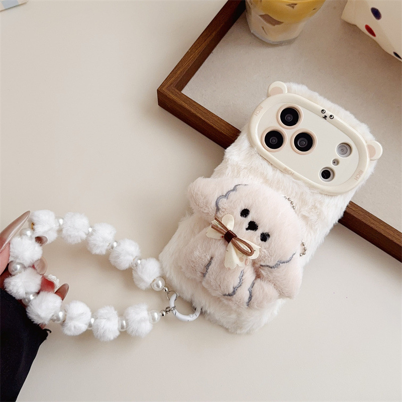3D Cartoon Bowknot Puppy Warm  - مراجعة Phone Cases For Iphone 12 Pro Max وسعره