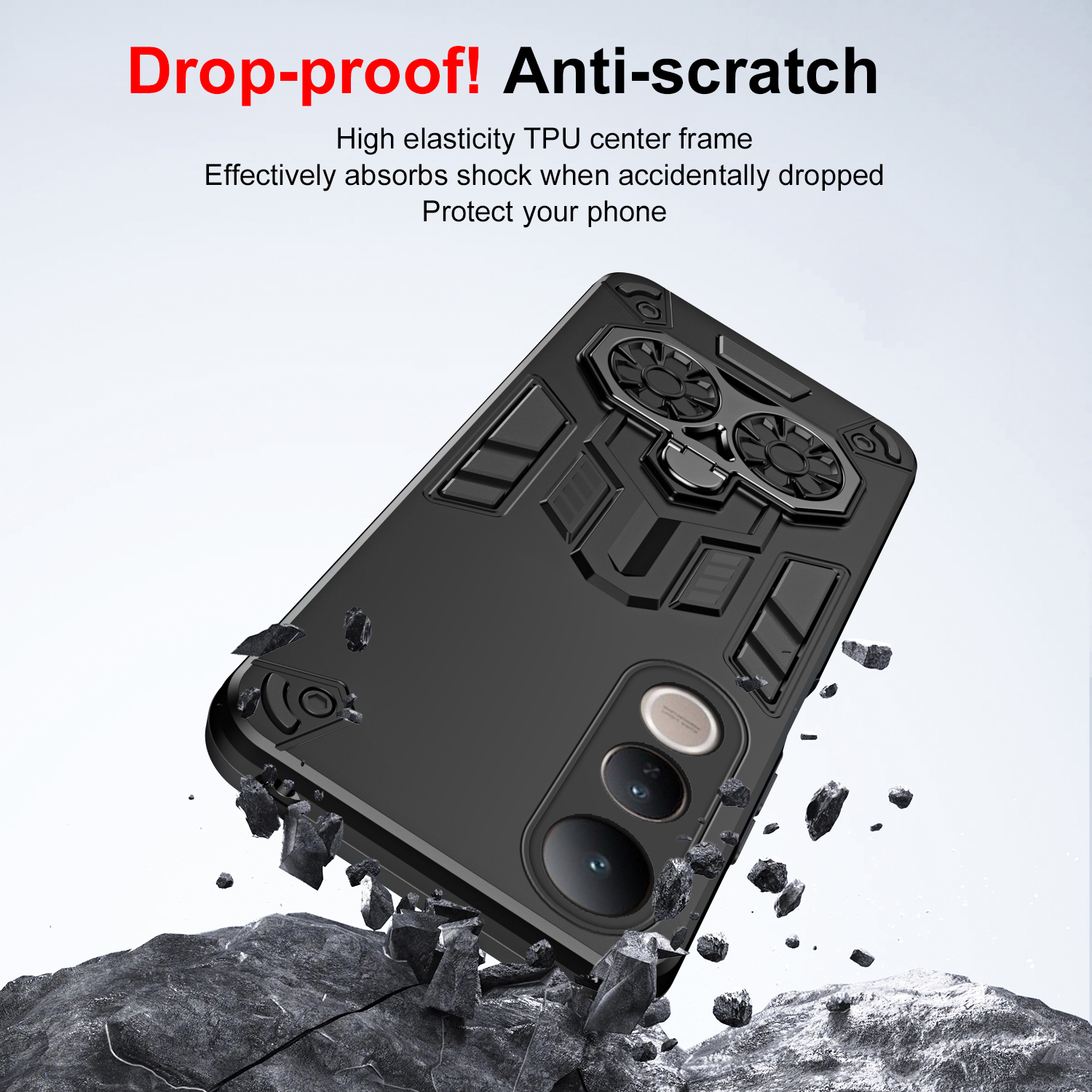 Case for Vivo V50 Lite 5G V50e - مراجعة Rugged Armor Case وسعره