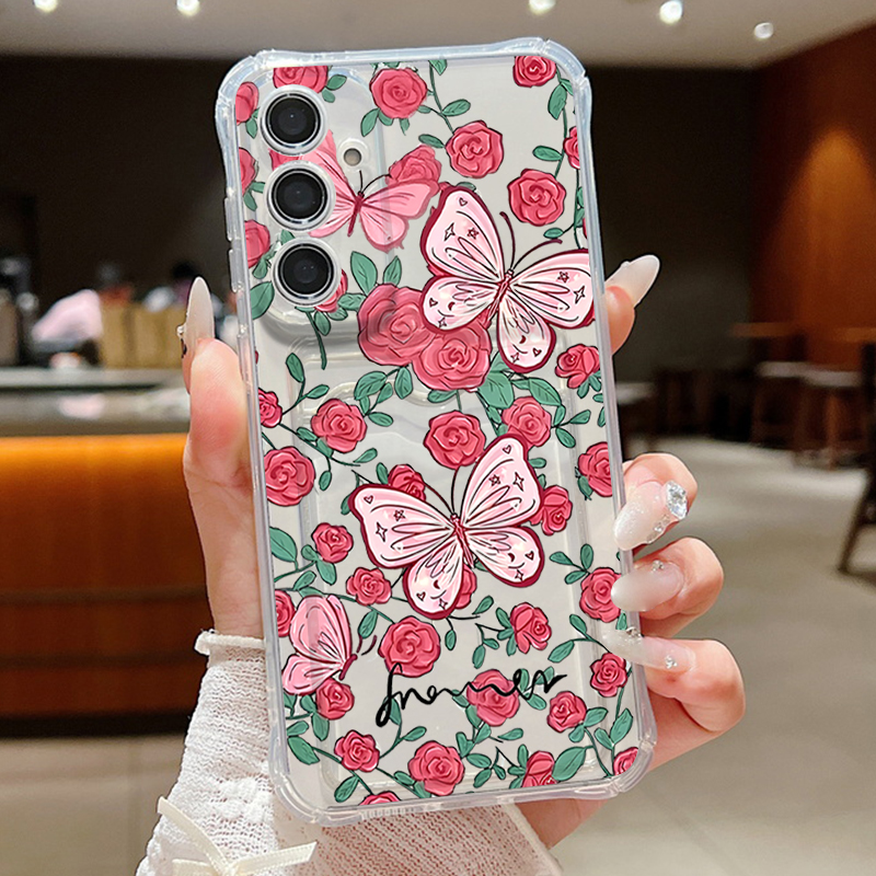 Flower Butterfly Pattern Clear - مراجعة Phone Cases Clear وسعره