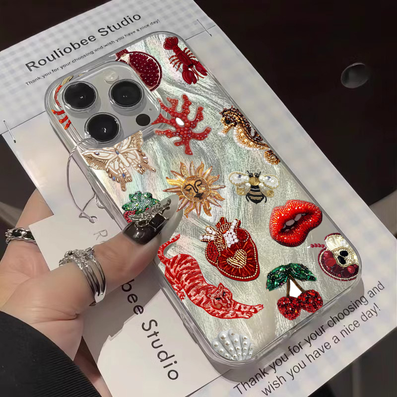 Crab Fish Floral Heart-Shaped  - مراجعة Phone Cases Online وسعره