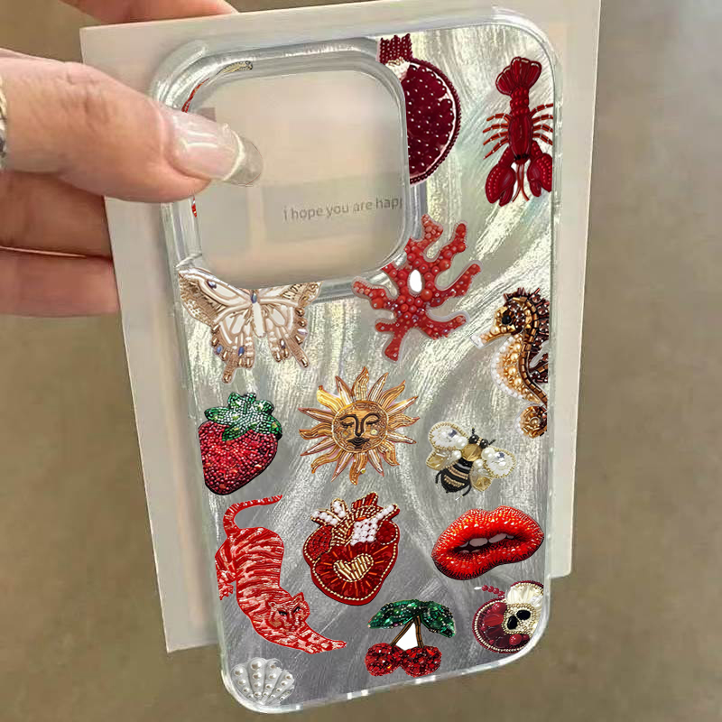 Crab Fish Floral Heart-Shaped  - مراجعة Phone Cases Online وسعره
