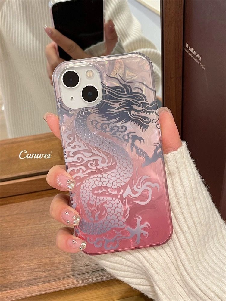 Pink Gradient Chinese Loong Pa - مراجعة Phone Cases Pink وسعره