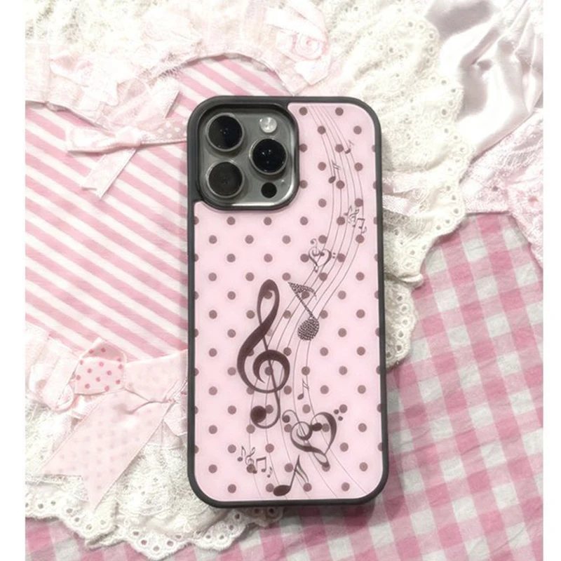 Korean ins Pink Brown Polka Do - مراجعة Phone Cases Y2K وسعره
