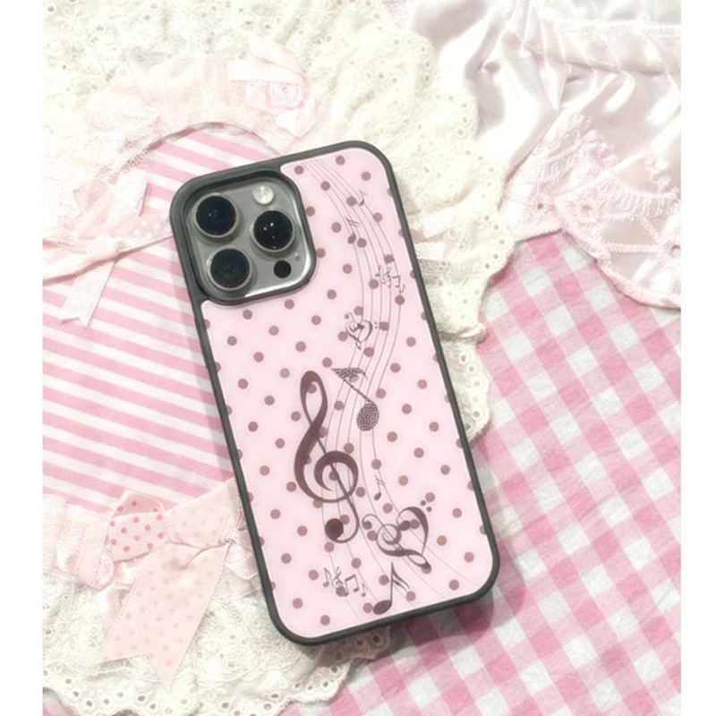 Korean ins Pink Brown Polka Do - مراجعة Phone Cases Y2K وسعره