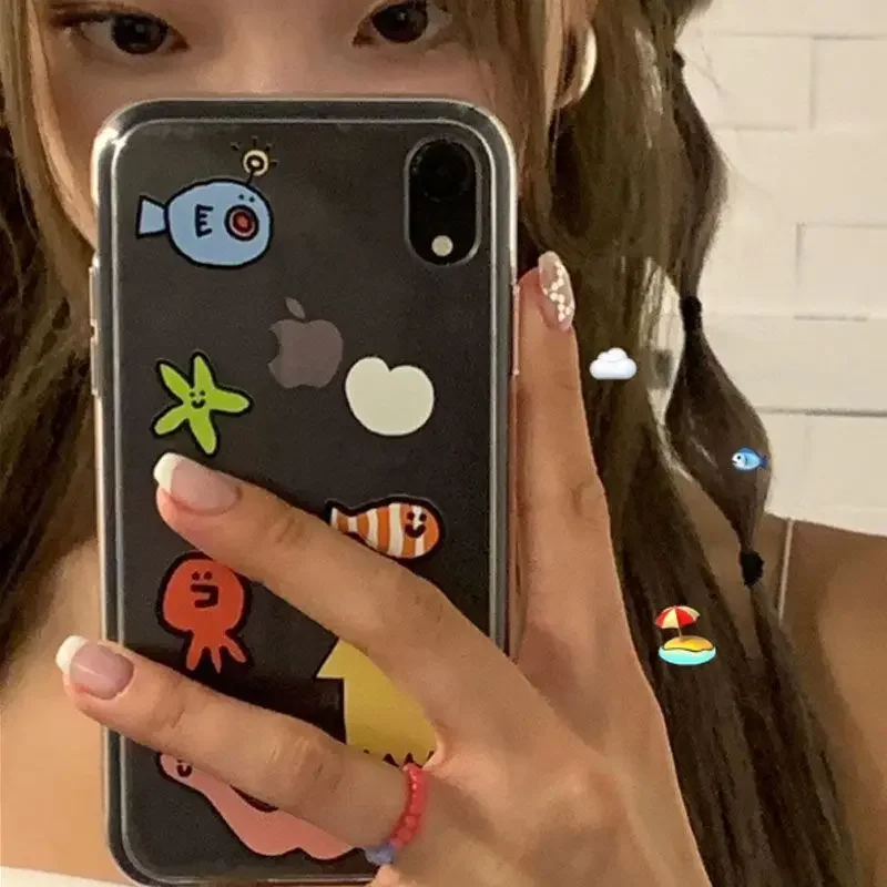 Ins Kawaii Ocean Creatures Cut - مراجعة Phone Cases Y2K وسعره