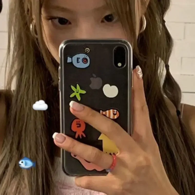 Ins Kawaii Ocean Creatures Cut - مراجعة Phone Cases Y2K وسعره