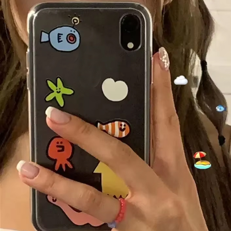 Ins Kawaii Ocean Creatures Cut - مراجعة Phone Cases Y2K وسعره
