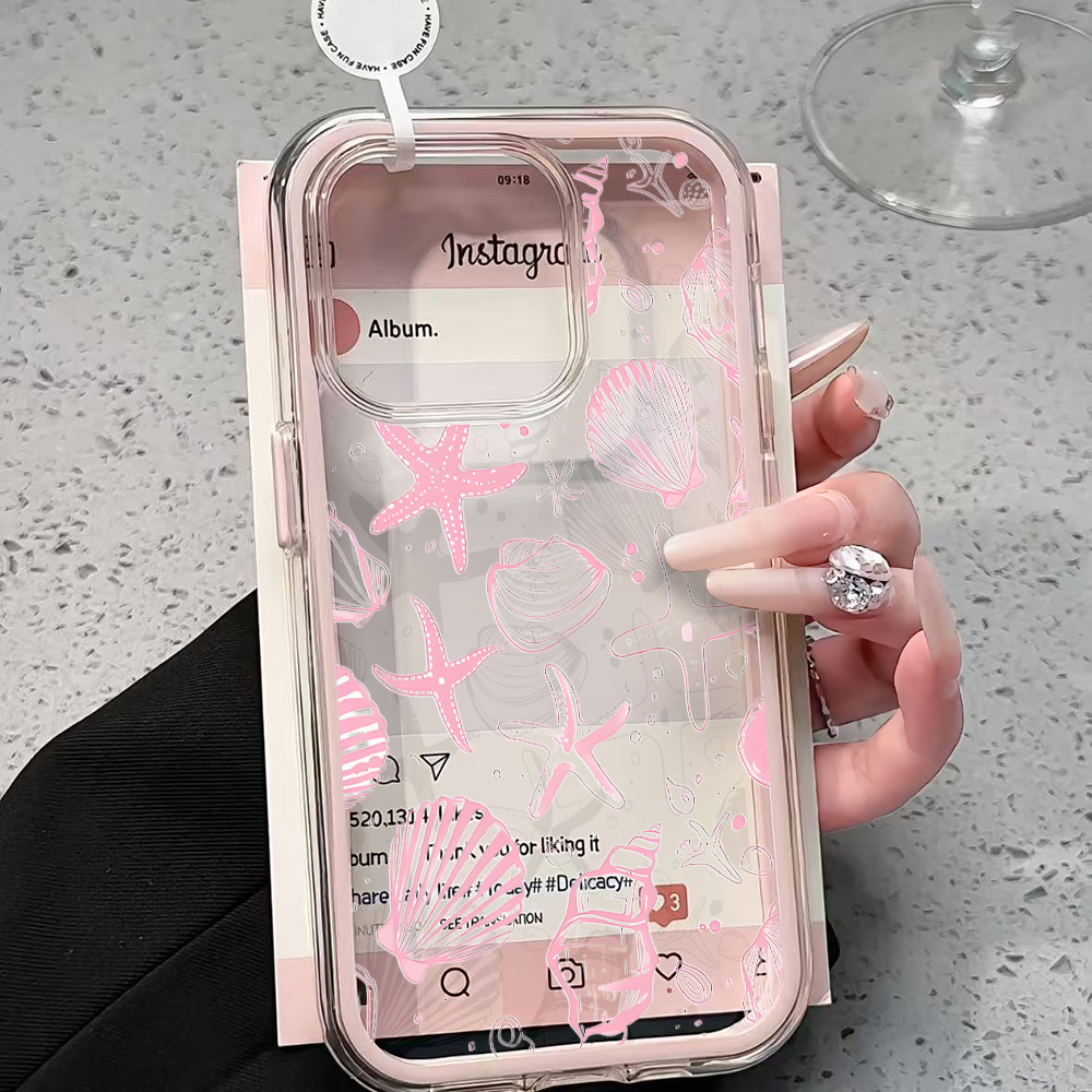 Summer Pink Seashell Clear Pho - مراجعة Phone Cases Pink وسعره
