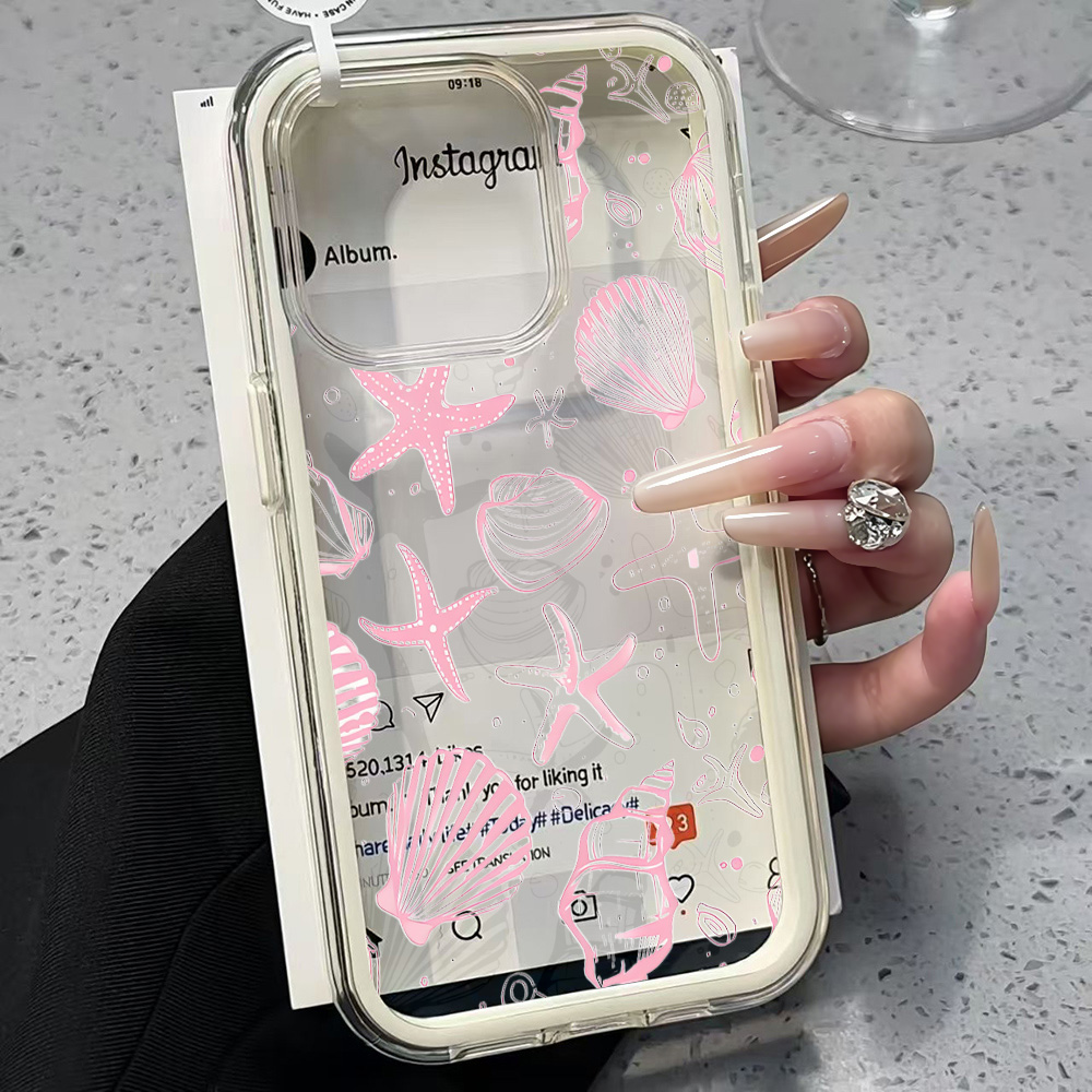 Summer Pink Seashell Clear Pho - مراجعة Phone Cases Pink وسعره