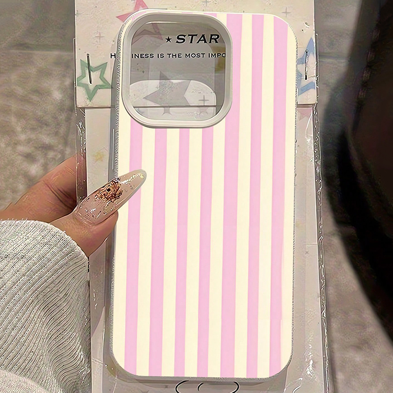 Simple Pink Vertical Striped L - مراجعة Phone Cases Pink وسعره