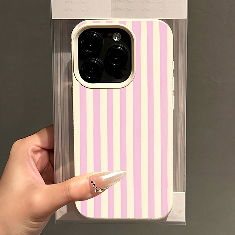 Simple Pink Vertical Striped L - مراجعة Phone Cases Pink وسعره