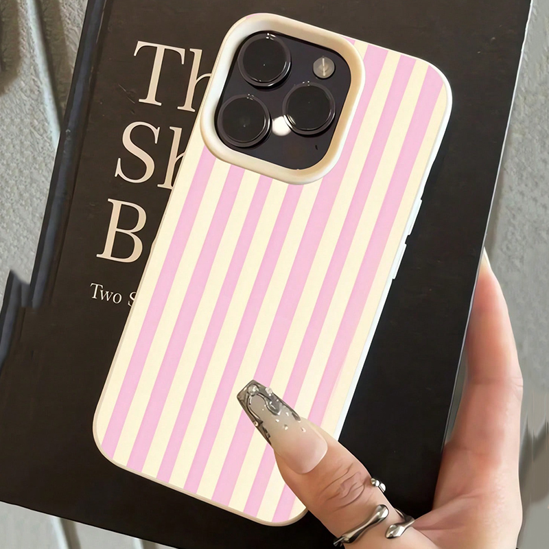 Simple Pink Vertical Striped L - مراجعة Phone Cases Pink وسعره