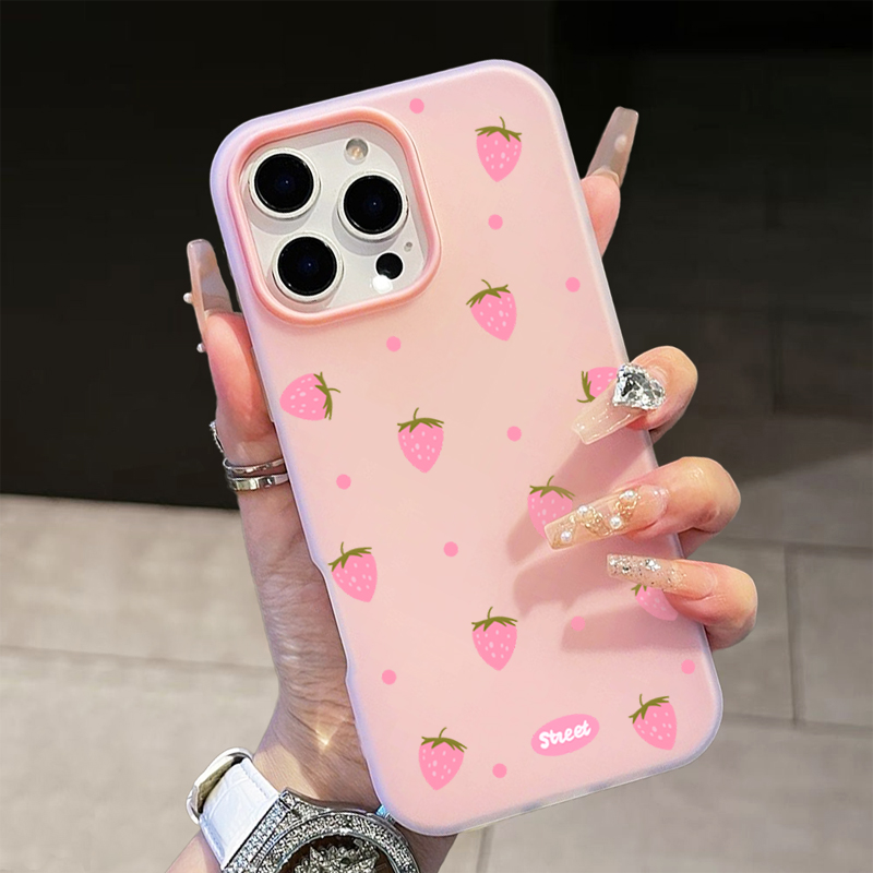 Sweet Pink Strawberry Pattern  - مراجعة Phone Cases For Iphone 12 Pro Max وسعره