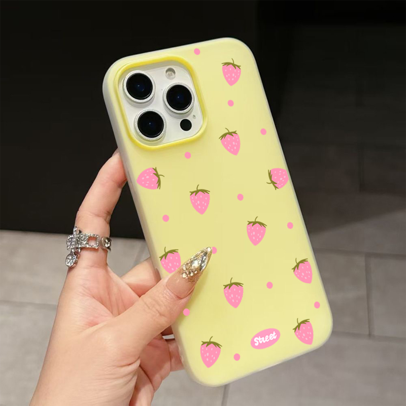 Sweet Pink Strawberry Pattern  - مراجعة Phone Cases For Iphone 12 Pro Max وسعره