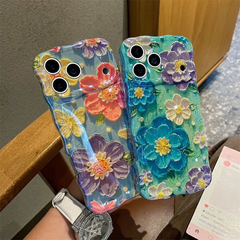 Luxury Blue Light Oil Painting - مراجعة Phone Cases Luxury وسعره