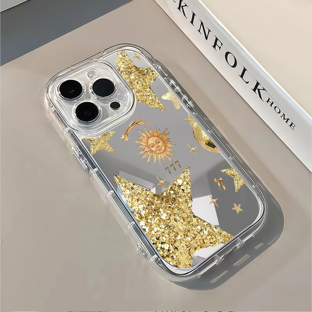 Celestial Gold Glitter Mirror  - مراجعة Phone Cases For Iphone 12 Pro Max وسعره