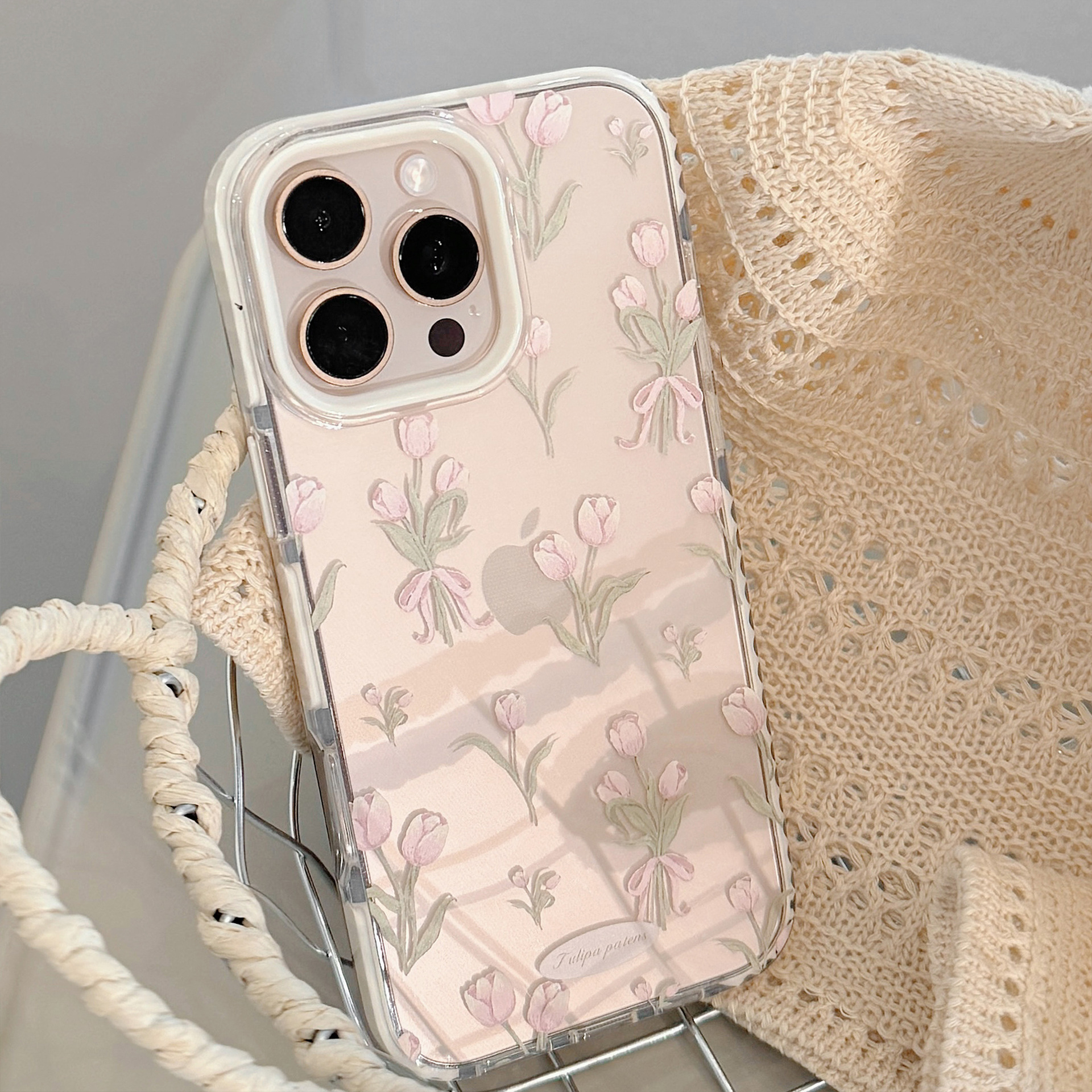 Korean Full Screen Pink Tulip  - مراجعة Phone Cases Pink وسعره