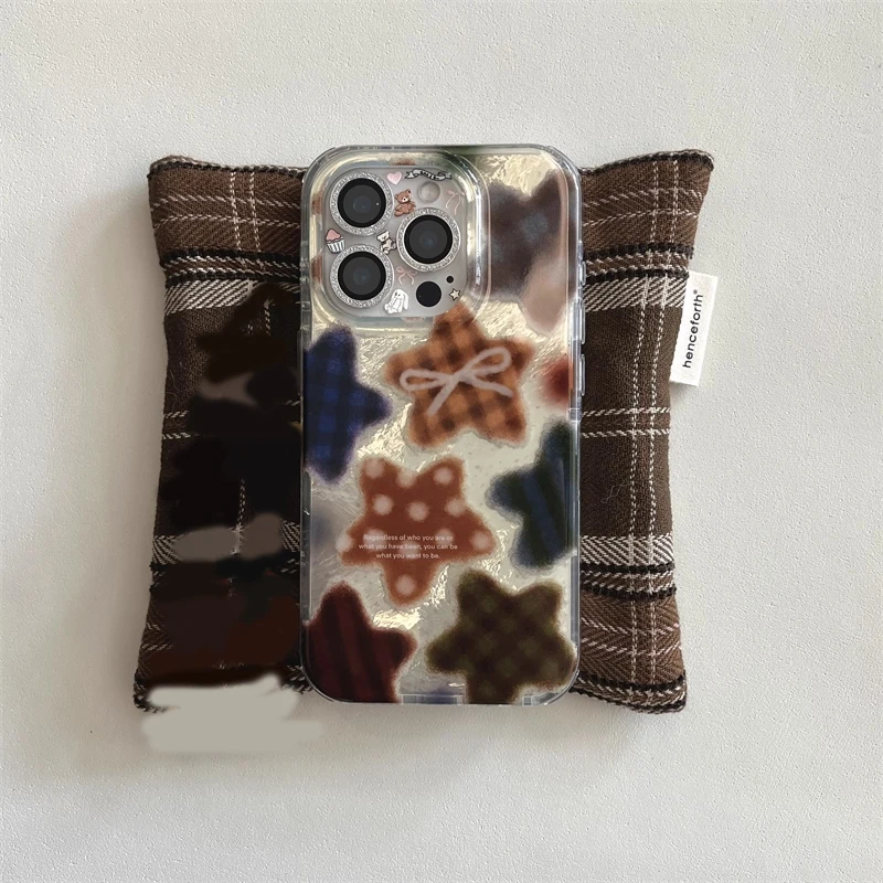 Korean Winter Cute Brown Check - مراجعة Phone Cases Y2K وسعره