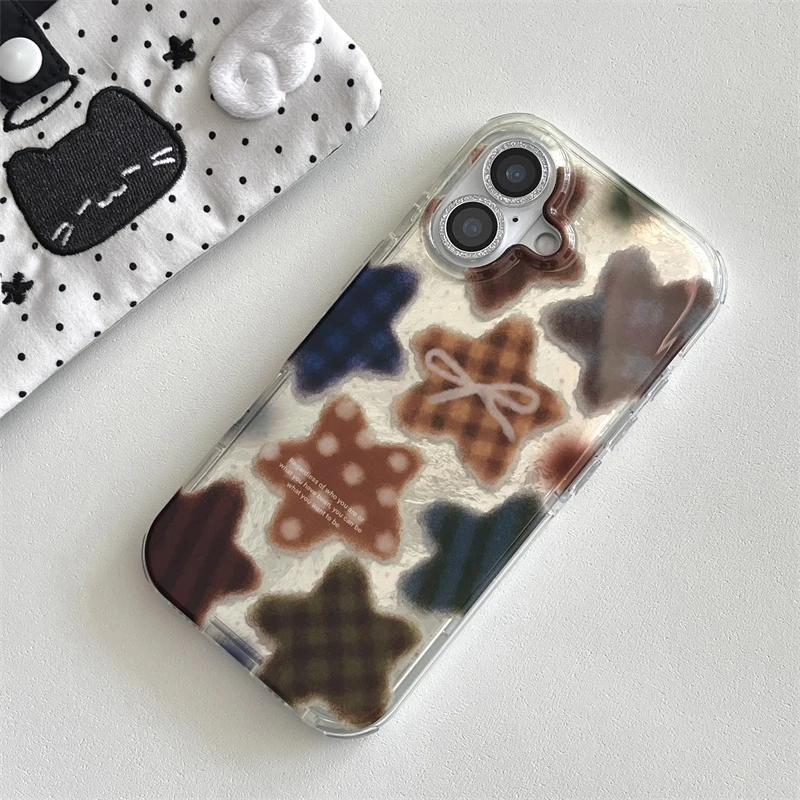 Korean Winter Cute Brown Check - مراجعة Phone Cases Y2K وسعره