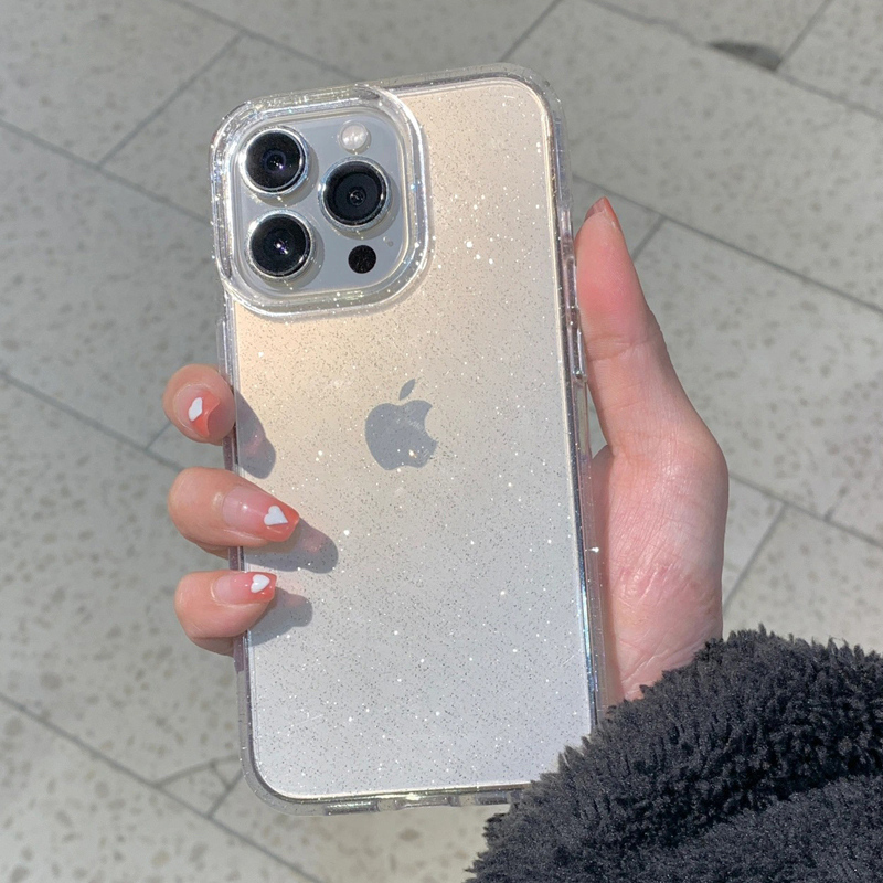 Transparent Simple Glitter Pho - مراجعة Phone Cases Y2K وسعره