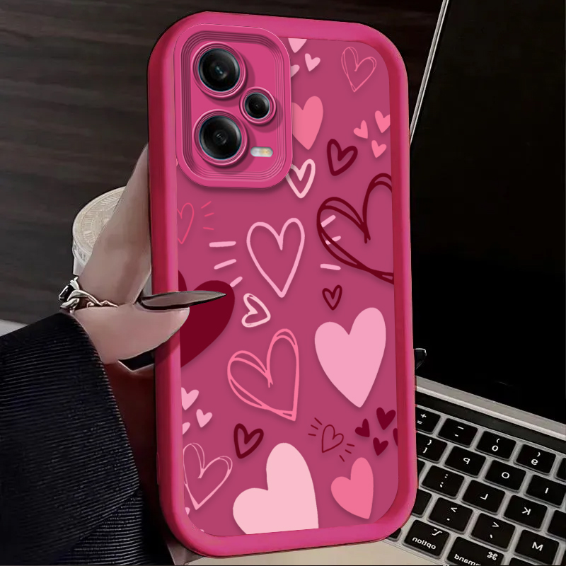 Pink Heart-shaped Phone Case f - مراجعة Phone Cases Pink وسعره