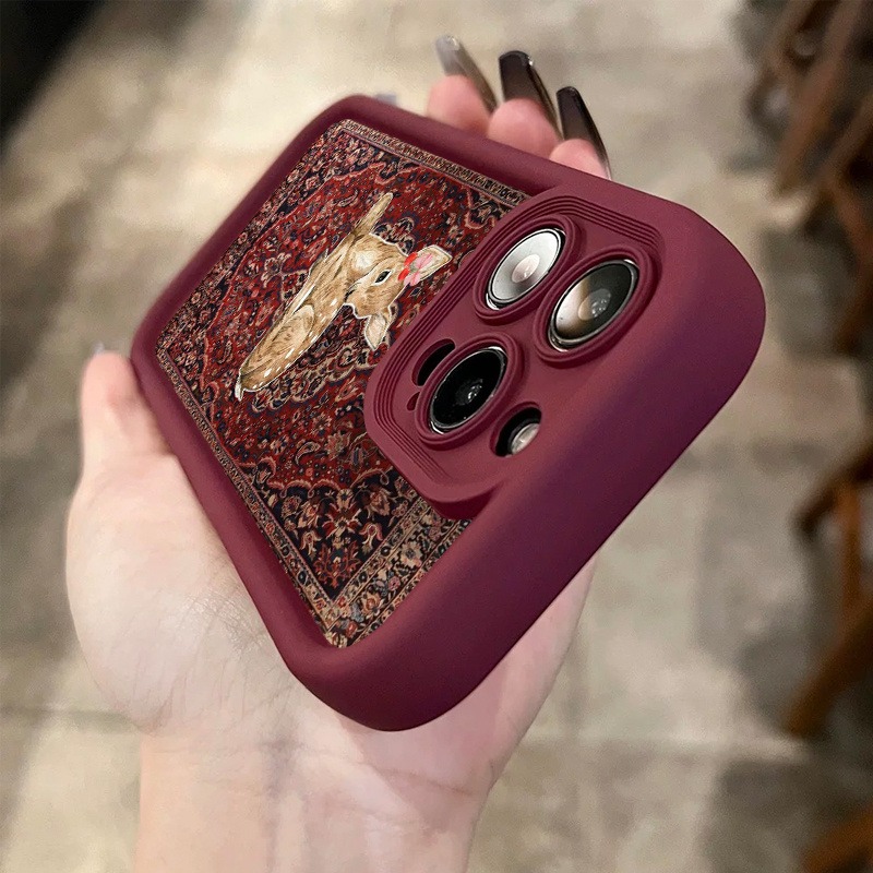 Vintage Red Floral Deer Patter - مراجعة Phone Cases Red Deer وسعره