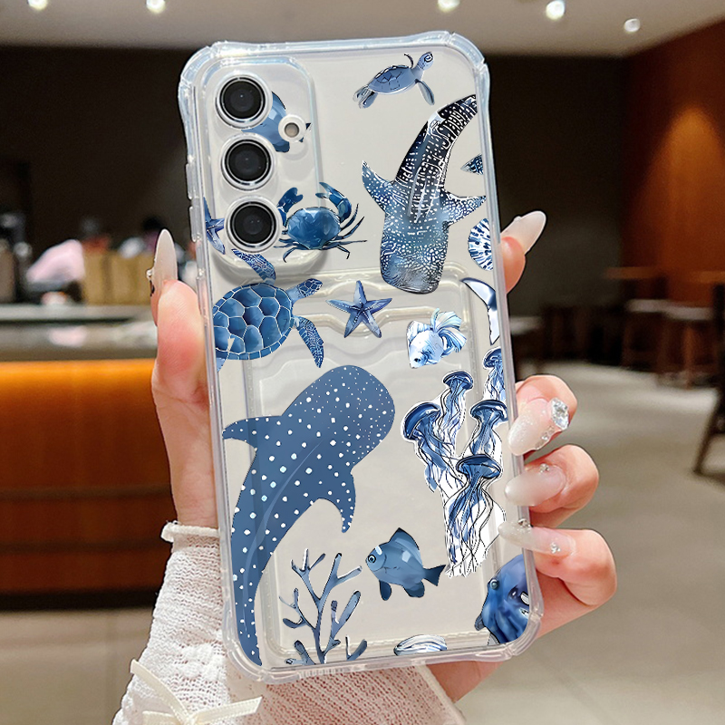 Ocean Whale Pattern Phone Case - مراجعة Phone Cases Clear وسعره