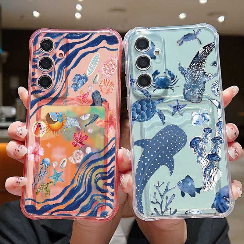 Ocean Whale Pattern Phone Case - مراجعة Phone Cases Clear وسعره