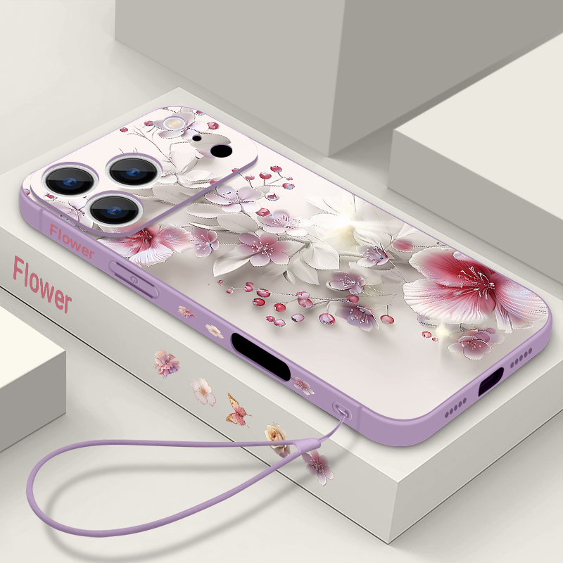 Pink White Flower Case For iPh - مراجعة Phone Cases Pink وسعره
