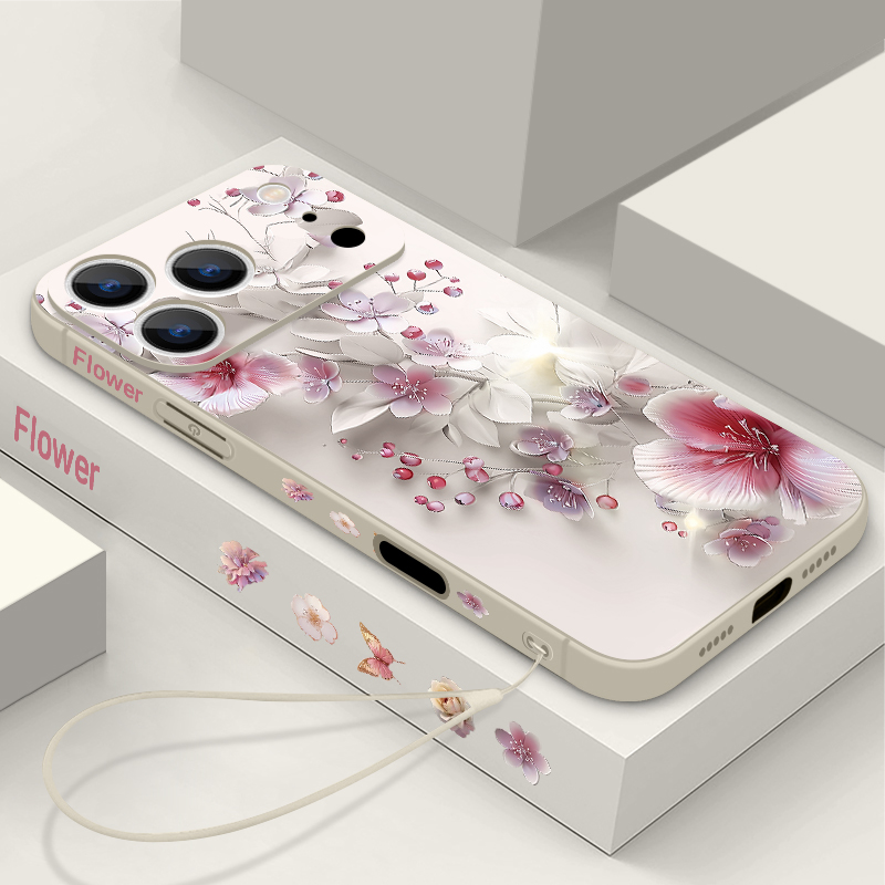 Pink White Flower Case For iPh - مراجعة Phone Cases Pink وسعره