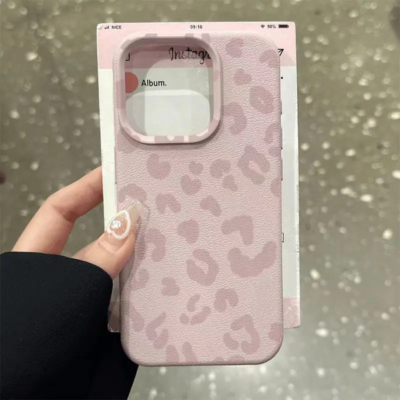 Pink Leopard Print Lichee Patt - مراجعة Phone Cases Pink وسعره