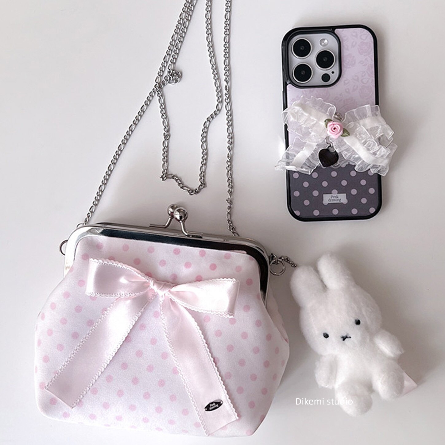 Korean Ins Pink Rose Lace Polk - مراجعة Phone Cases Pink وسعره