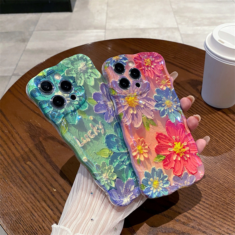 Retro Blue Light Oil Painting  - مراجعة Phone Cases For Iphone 12 Pro Max وسعره