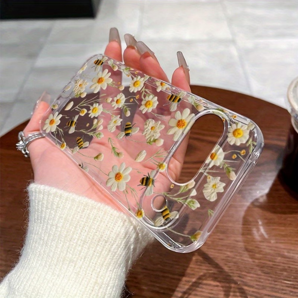 Cute Honeybee Flower Pattern S - مراجعة Phone Cases Clear وسعره