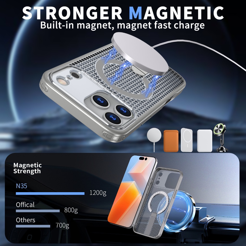 For Magsafe Magnetic Heat Diss - مراجعة Heat Dissipation Case وسعره