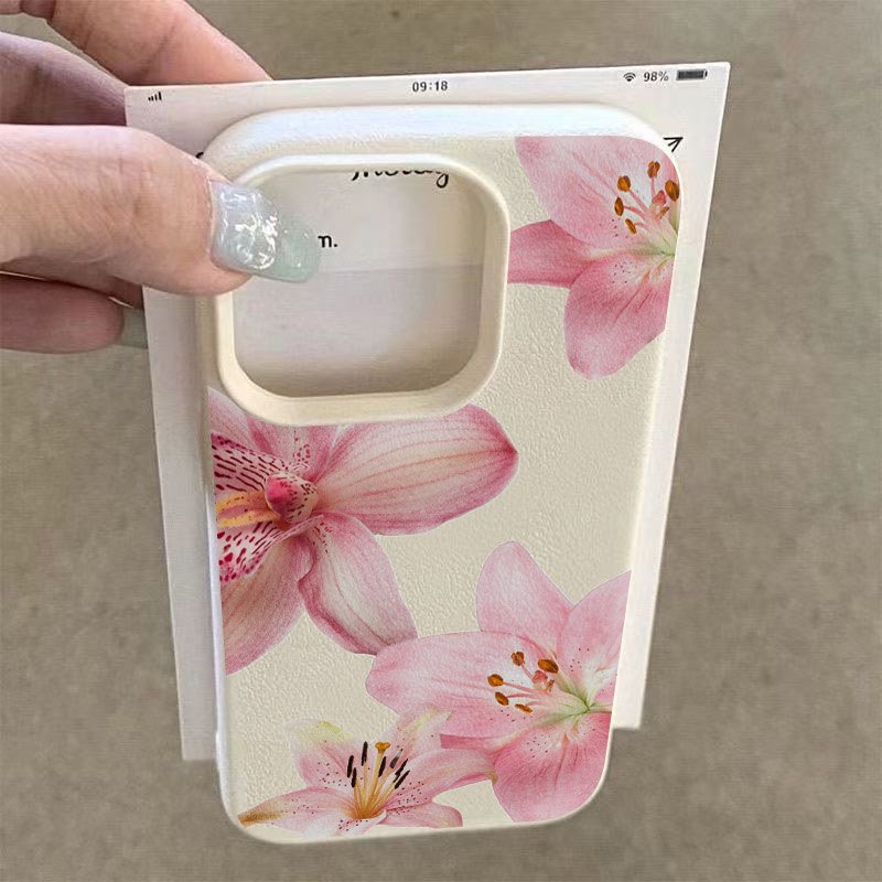 Pink Lily Lychee Texture Phone - مراجعة Phone Cases Pink وسعره