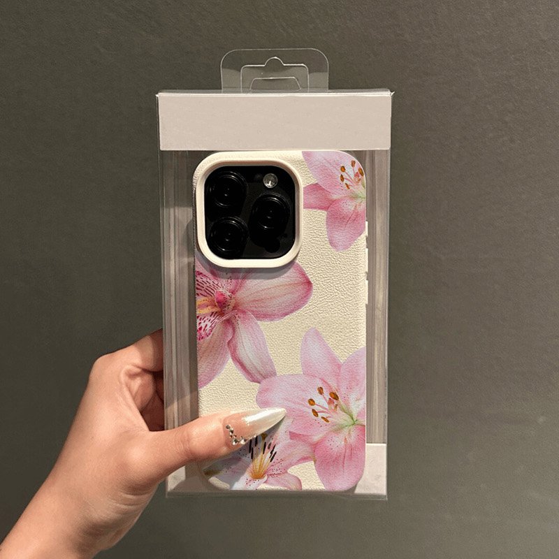 Pink Lily Lychee Texture Phone - مراجعة Phone Cases Pink وسعره