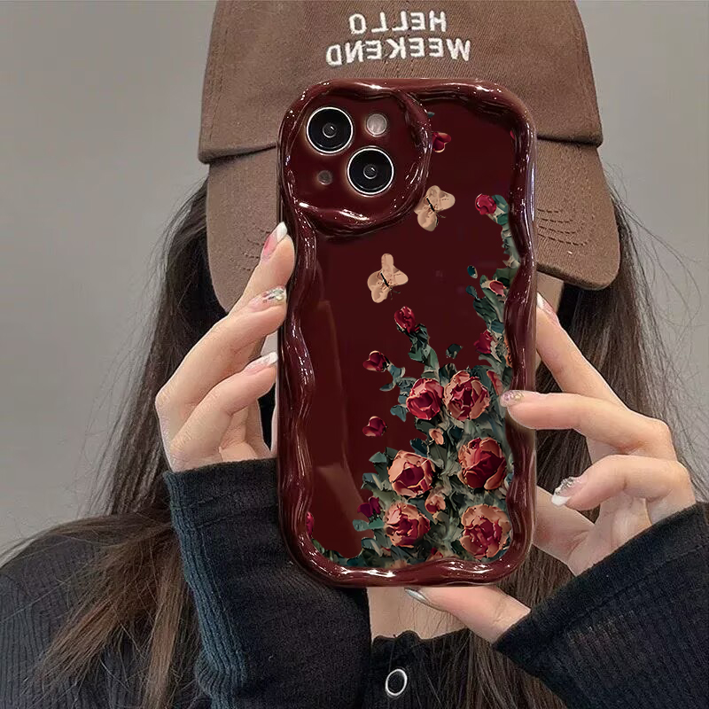 Retro Oil Painting Flower Patt - مراجعة Phone Cases Luxury وسعره