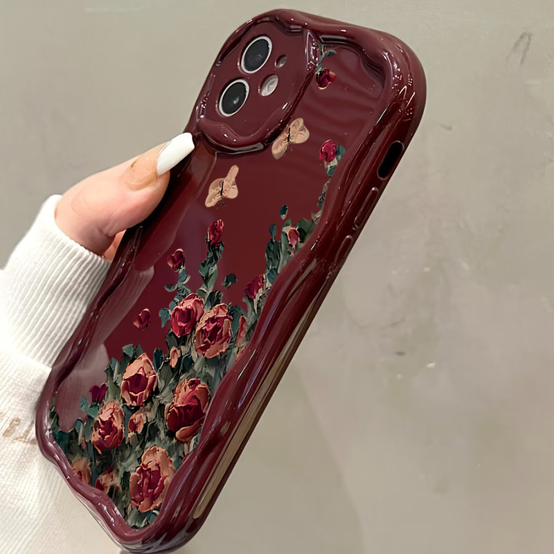 Retro Oil Painting Flower Patt - مراجعة Phone Cases Luxury وسعره